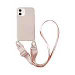 Coque Silicone avec Bandoulière iPhone 12 Mini Rose Gold – La Mobile
