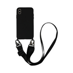 Coque Silicone avec Bandoulière iPhone XS Max Noir – La Mobile