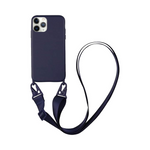 Coque Silicone avec Bandoulière iPhone 11 Pro Max Bleu Marine – La Mobile