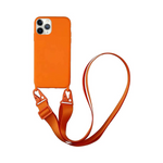 Coque Silicone avec Bandoulière iPhone 11 Pro Max Orange – La Mobile