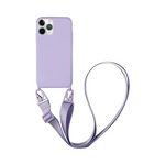 Coque Silicone avec Bandoulière iPhone 11 Pro Max Violet Clair – La Mobile