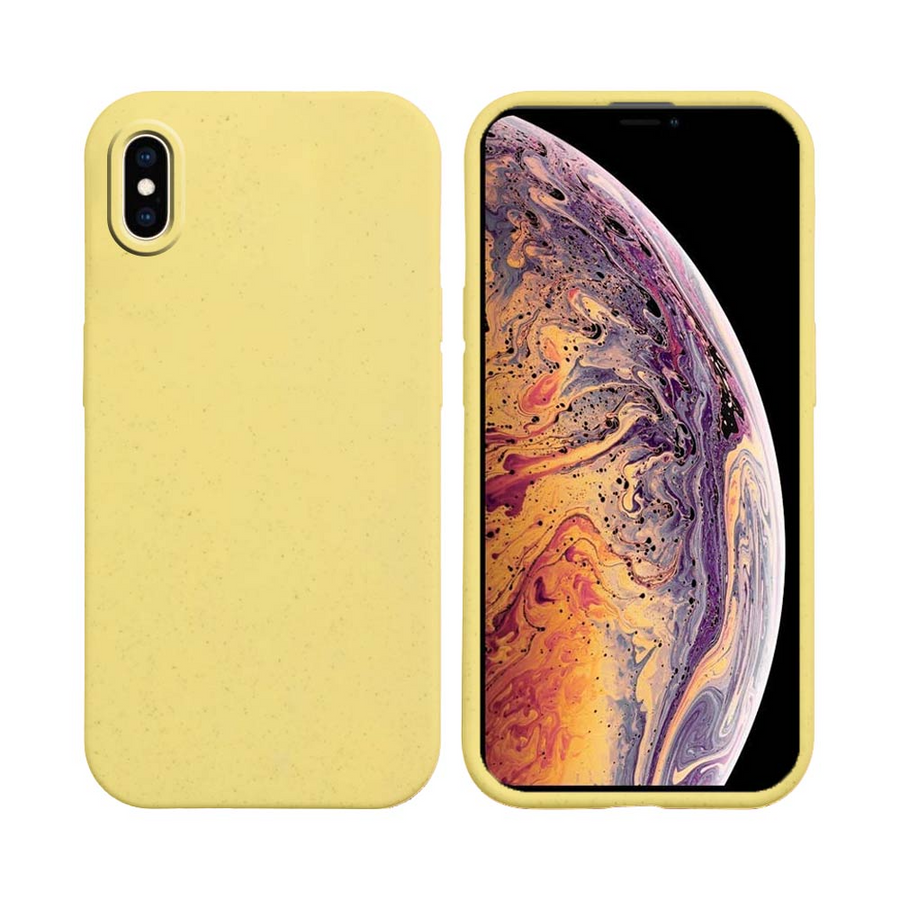 Coque Bambou Biodégradable PROTECT iPhone X/iPhone XS Jaune – La Mobile