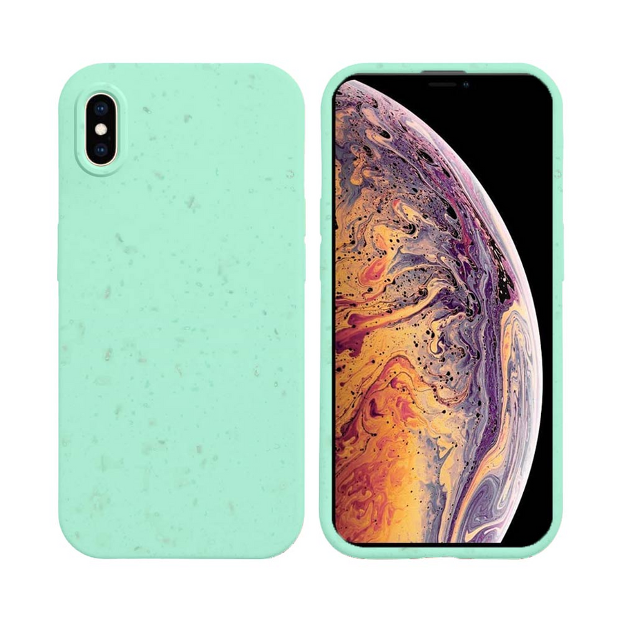 Coque Bambou Biodégradable iPhone XS Max Vert Menthe