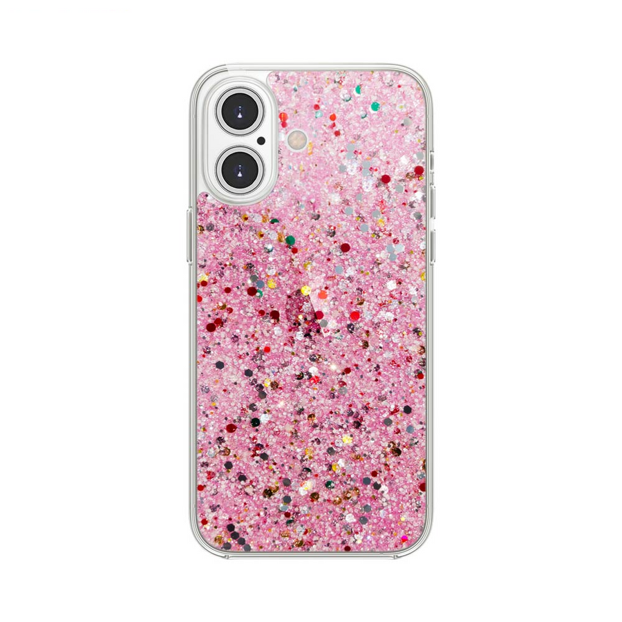 Coque Twinkle Pailletée iPhone 16 Plus Rose