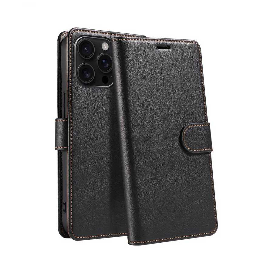 Housse Portefeuille IP011 iPhone 16 Pro Noir