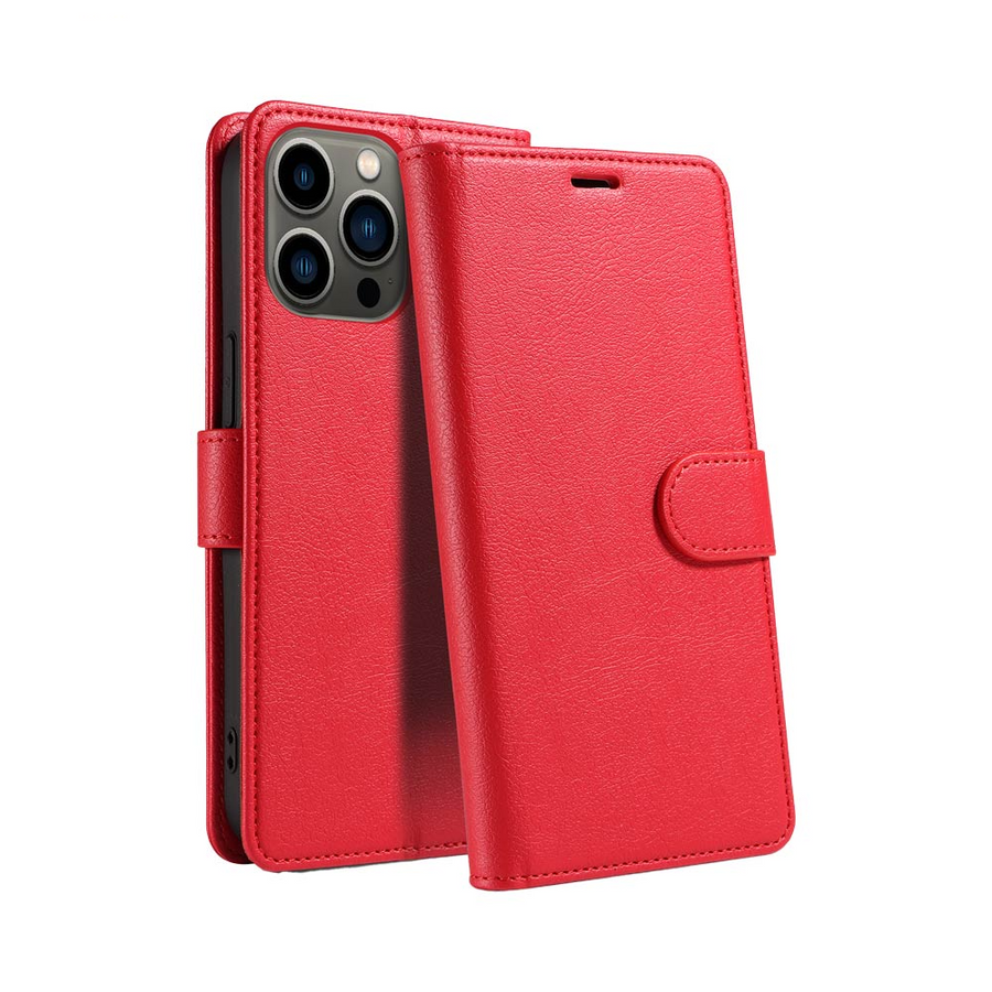 Housse Portefeuille IP011 iPhone 12 Rouge