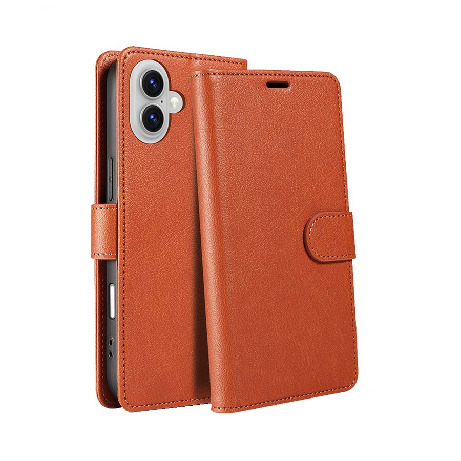 Housse Portefeuille IP011 iPhone 17 Marron