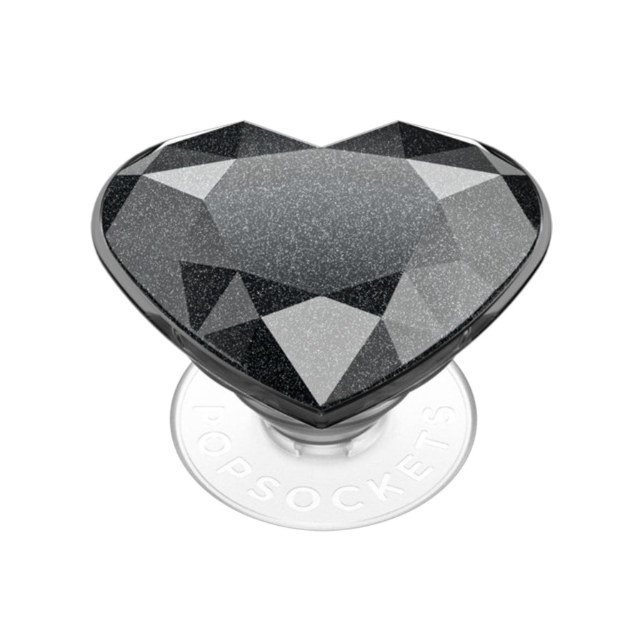 PopSockets PopGrip Cœur Cristal Noir Pailleté – La Mobile