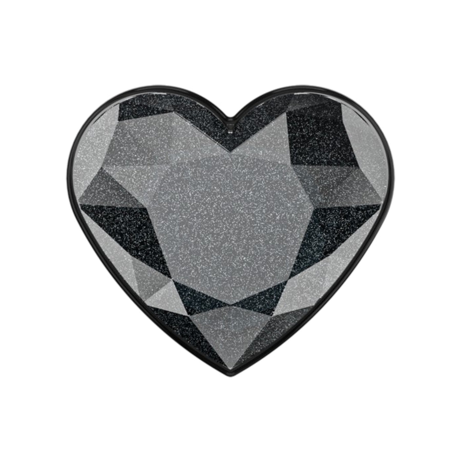PopSockets PopGrip Cœur Cristal Noir Pailleté – La Mobile